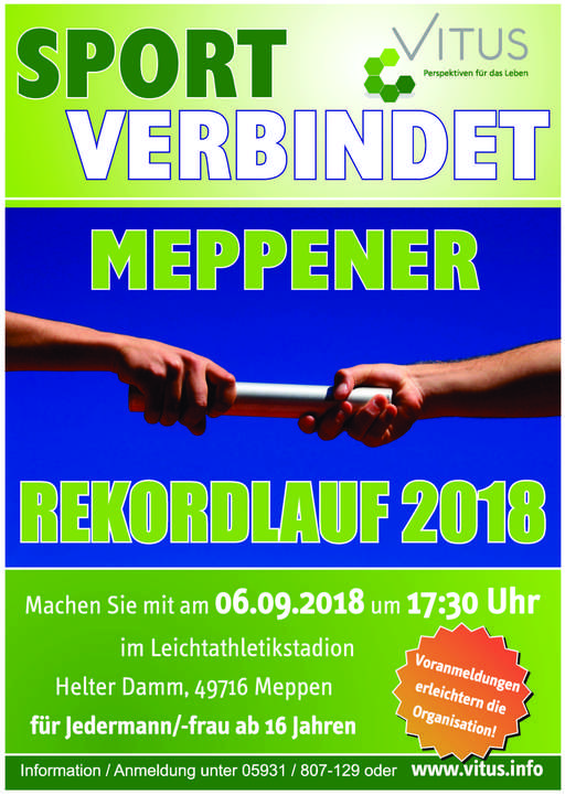 Plakat des Rekordlaufes